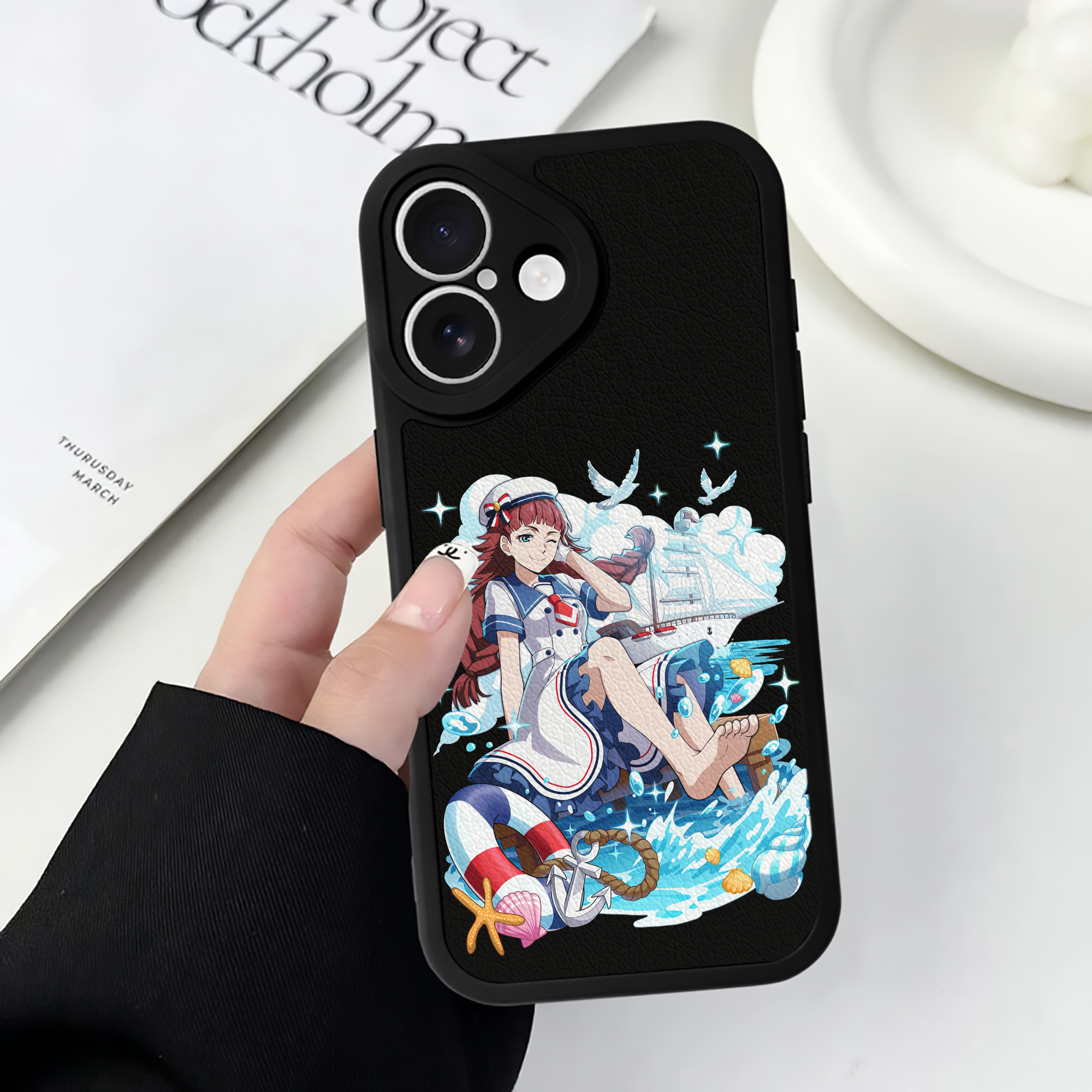 （画像用） 文豪ストレイドッグス Bungo Stray Dogs 【iPhone 16シリーズ対応】シリコンスマホケース（レザー調） 材質：シリコン